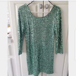 ❇Mini green sequin dress❇